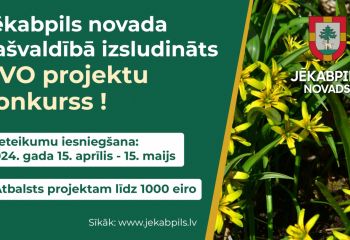 Jēkabpils novada pašvaldība izsludina 2024. gada NVO projektu konkursu